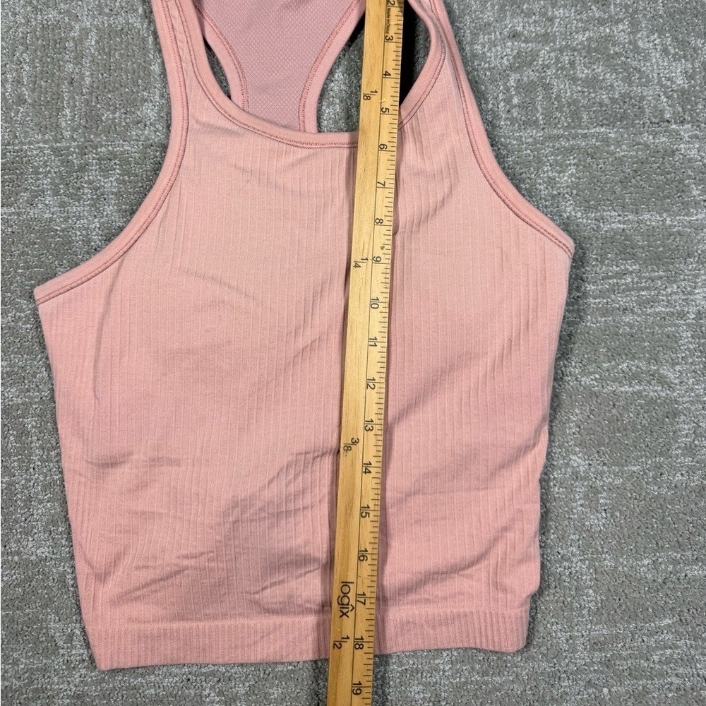 Lululemon Ebb To Street Ribbed Cropped Racerback Tank Top Bra - Picture 4 of 5